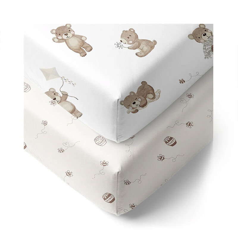 Living Textiles 2-Pack Jersey Cot Fitted Sheet image number 1
